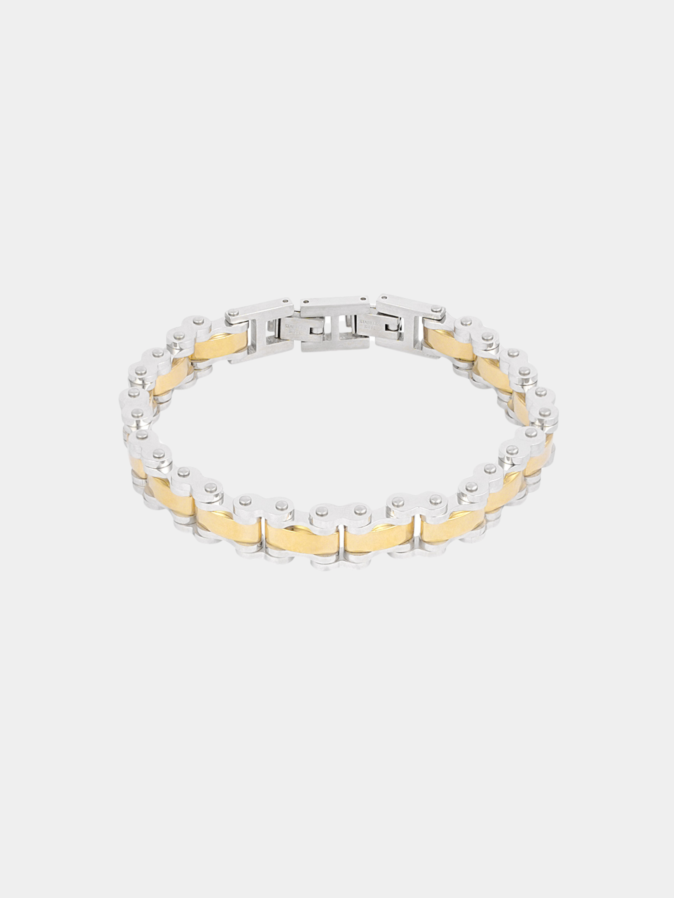 Men's Bracelet Fusion Cuff - Silver Gold