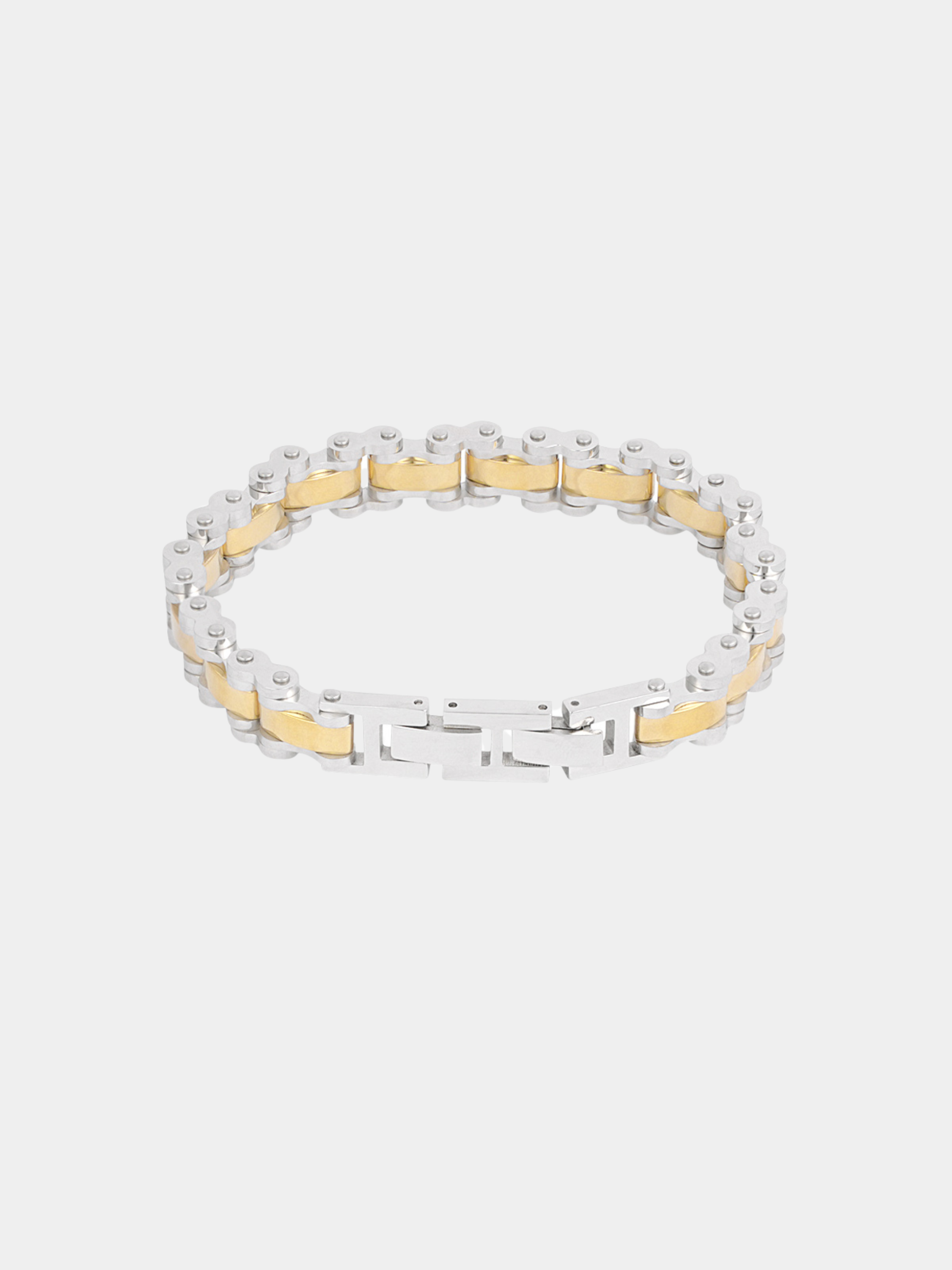 Men's Bracelet Fusion Cuff - Silver Gold