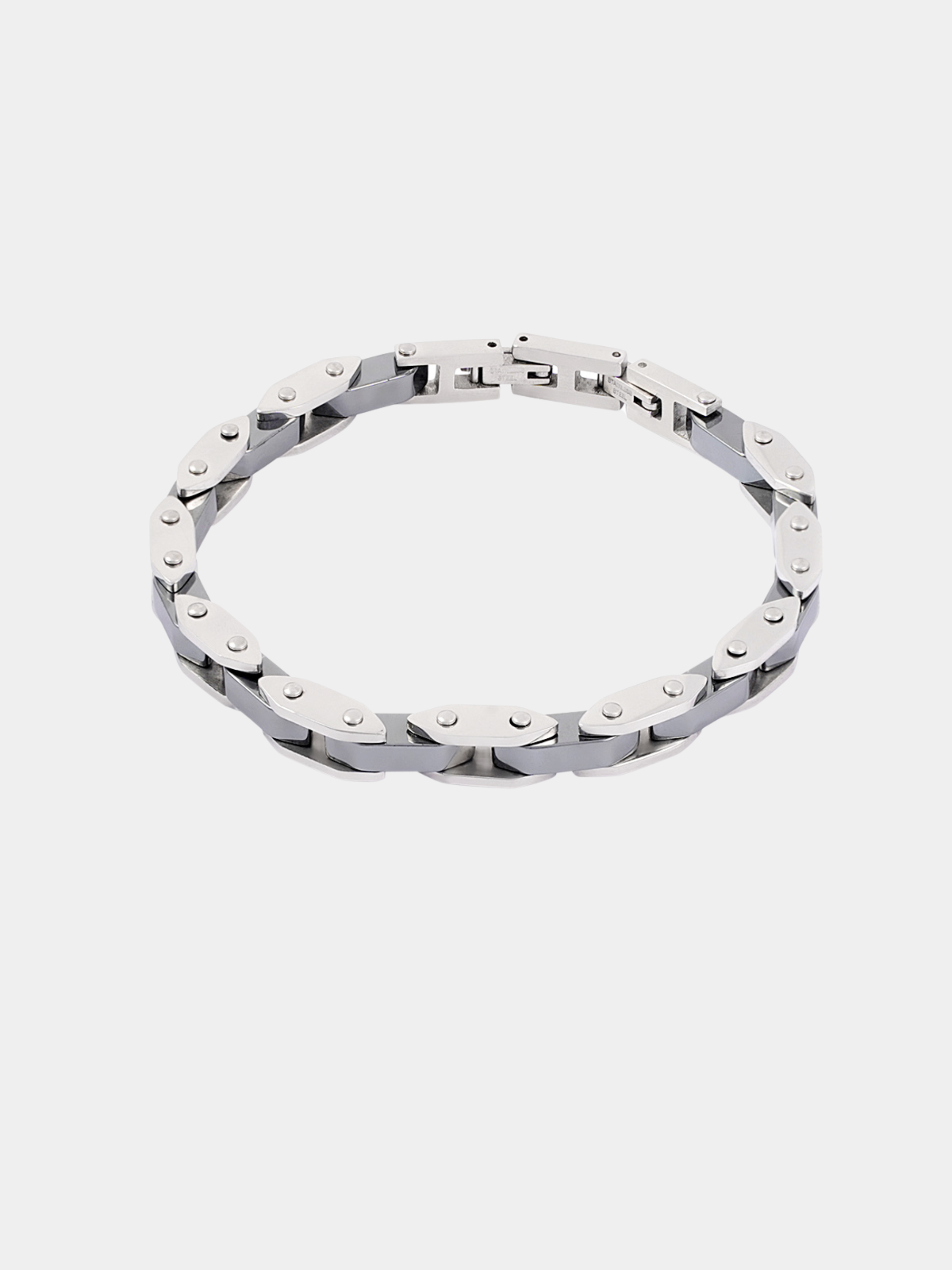 Double Chained Men's Bracelet - Silver