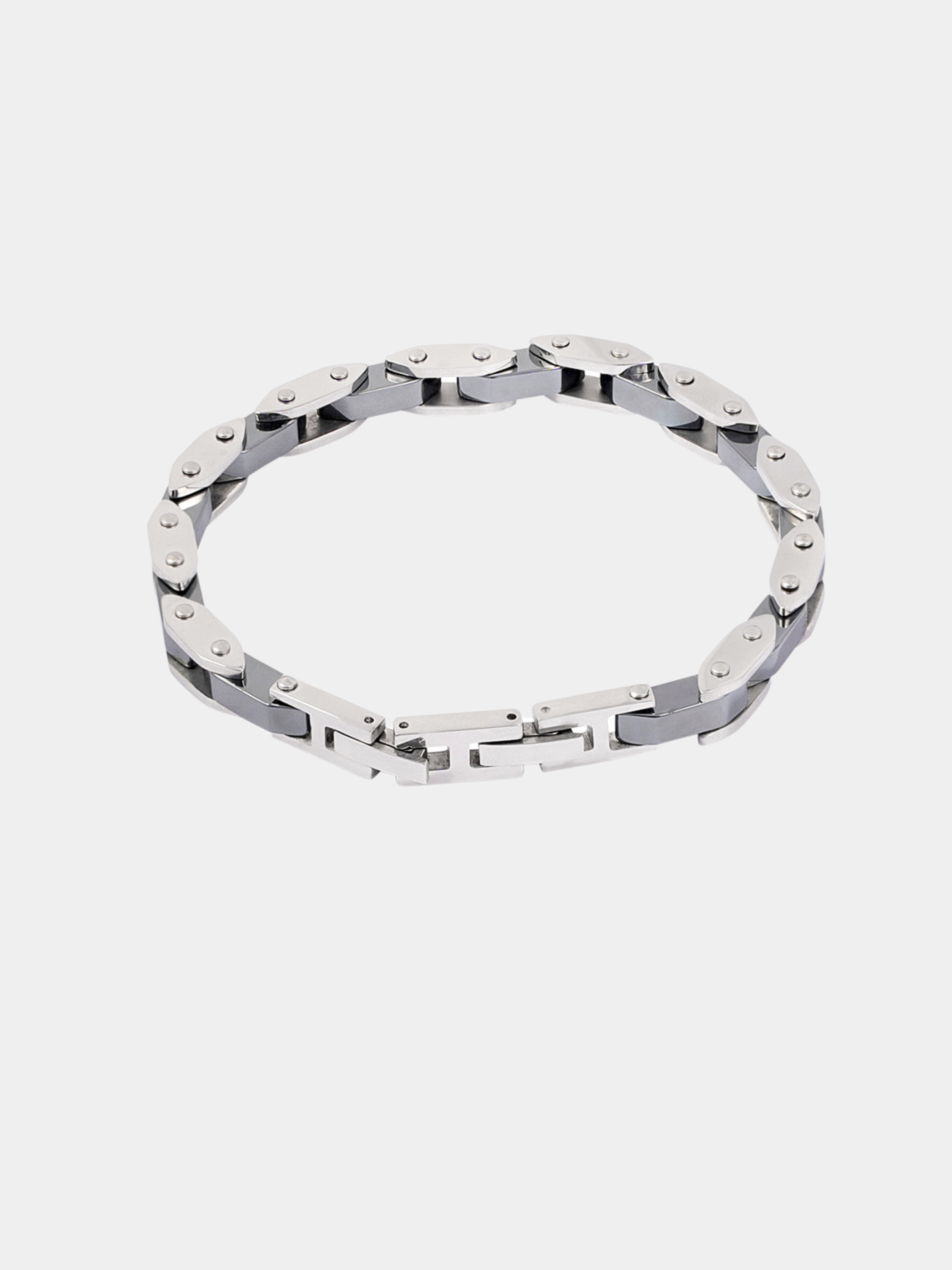 Double Chained Men's Bracelet - Silver