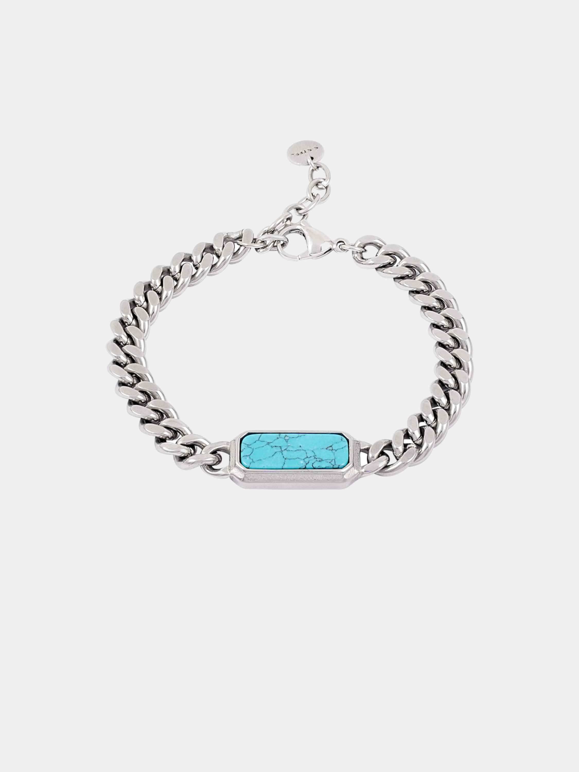 Link Bracelet Stone - Silver